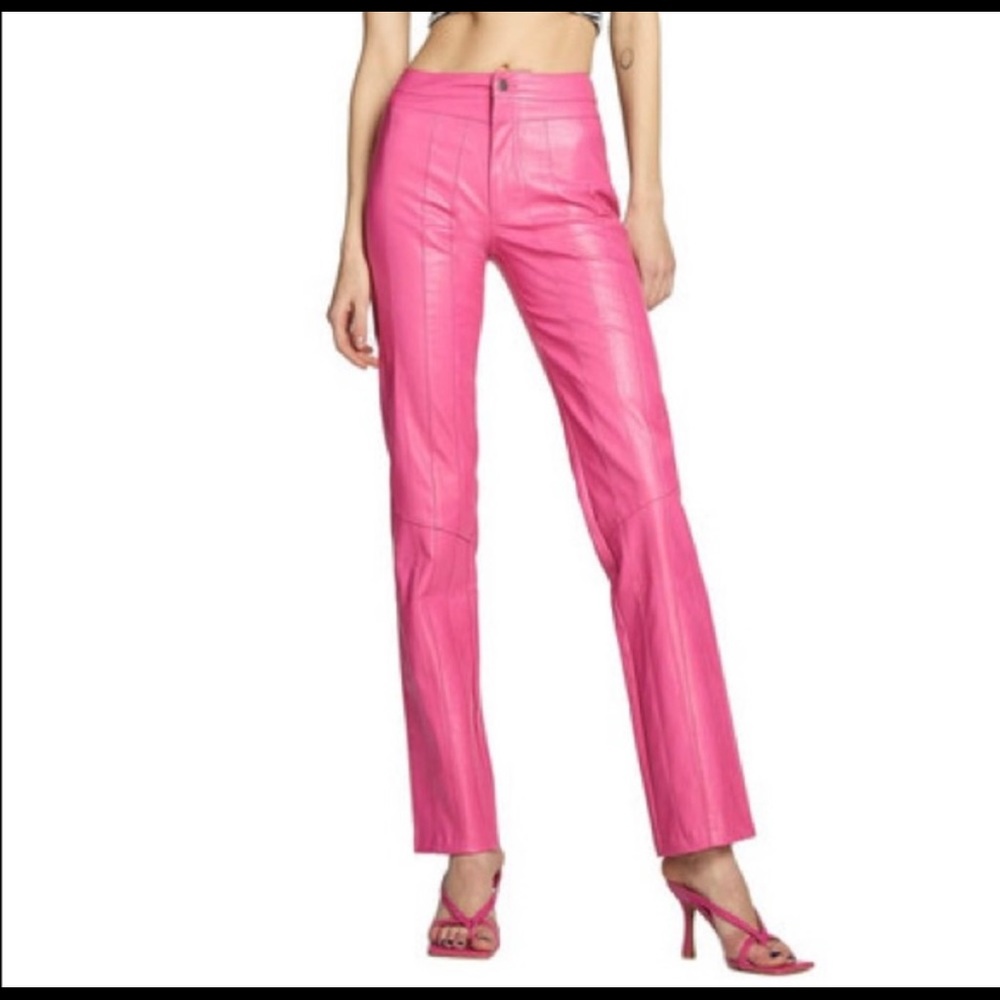 I.AM.GIA Pink Faux Leather Sheena Pants